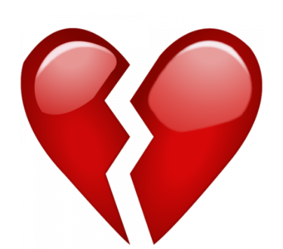Emoji d'un Coeur Brisé