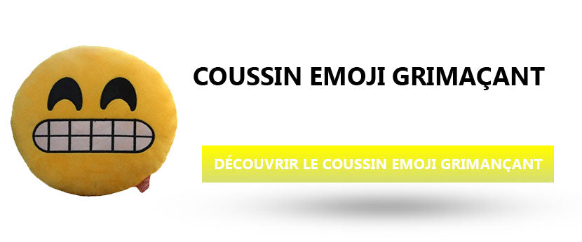 Coussin Emoji Grimaçant