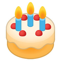 Emoji gâteau d'anniversaire