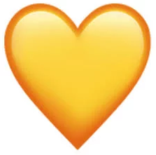 Coeur Emoji Smiley jaune
