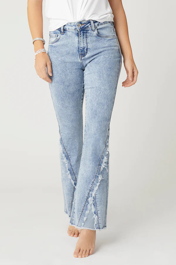 EVERSTRETCH STRAIGHT WITH RAW BOTTOM JEAN