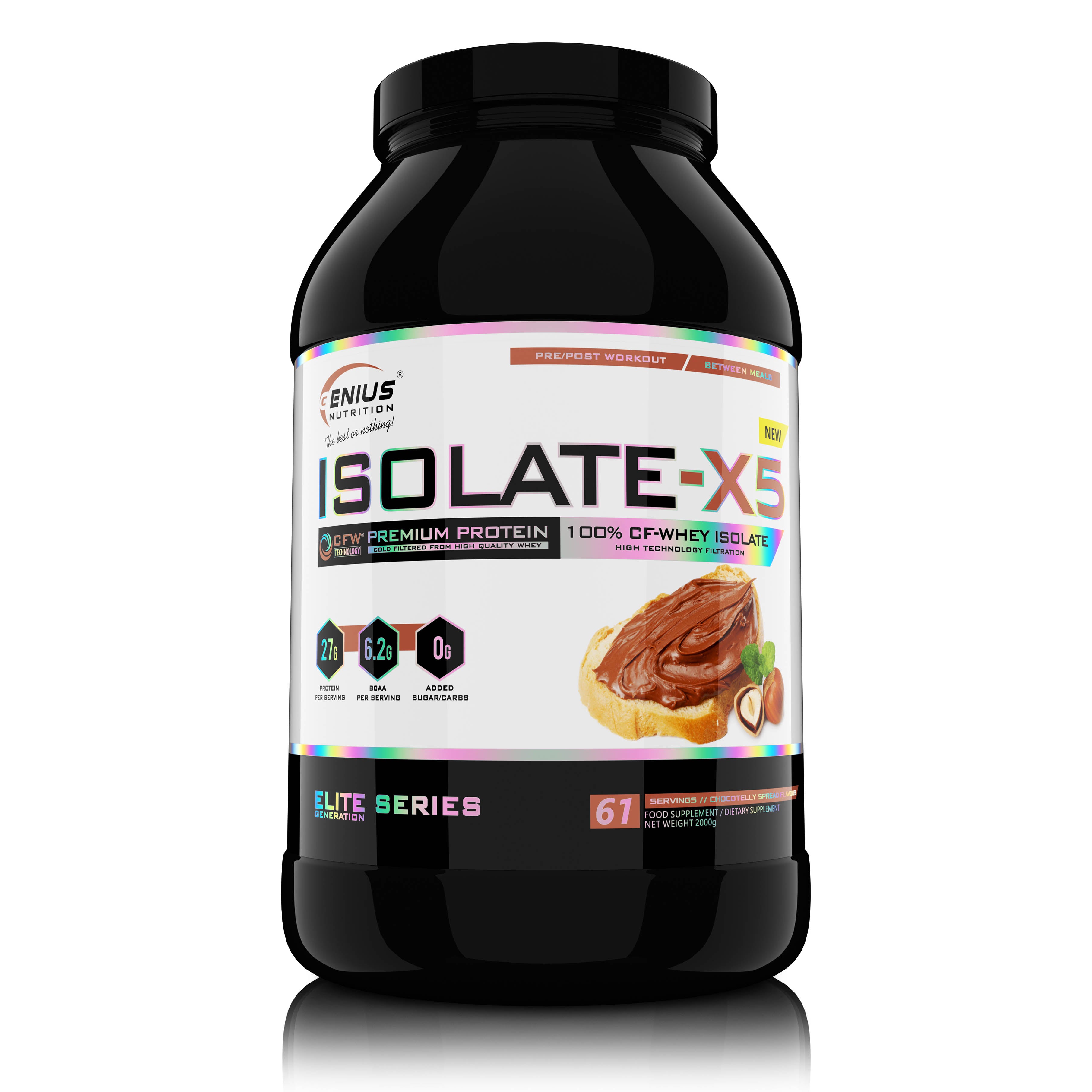 ISOLATE-X5 2000g/61serv - Genius Nutrition Europe product image