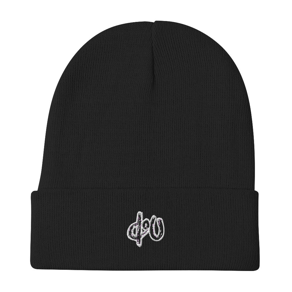 doU Embroidered Beanie (Black)