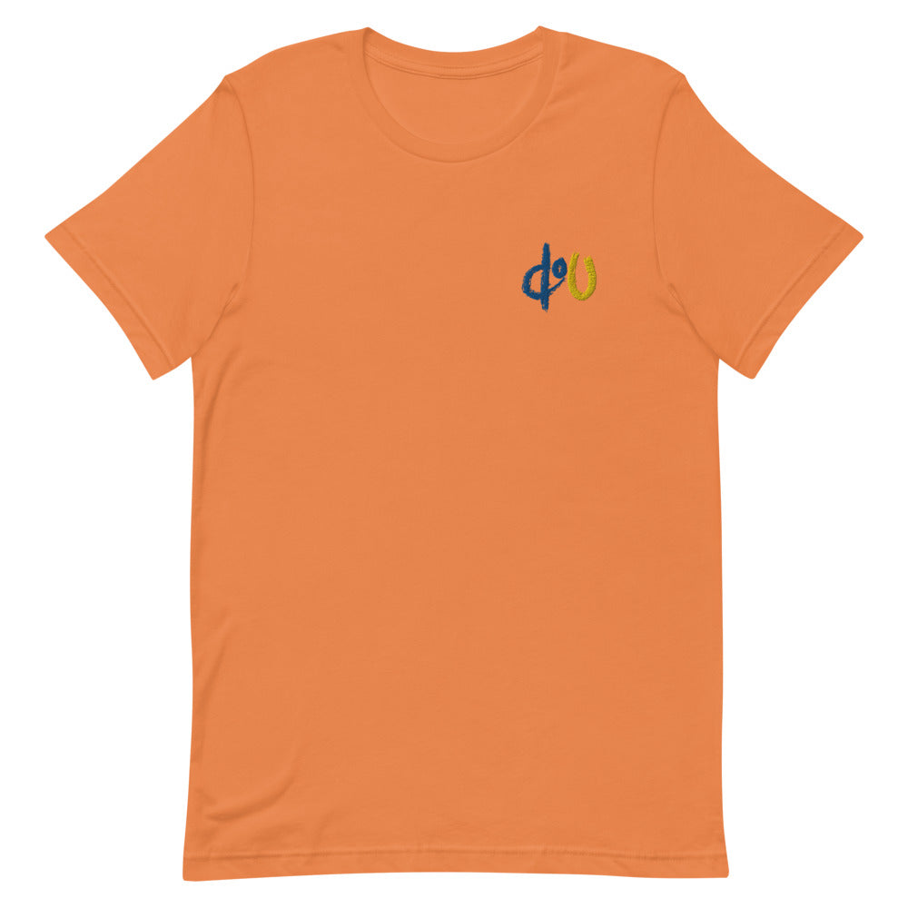 doU Light Blue/Yellow Embroidered Logo Tee (Burnt Orange)