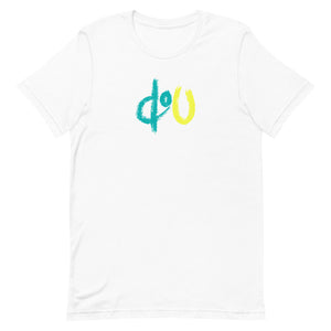 doU Light Blue/Yellow Logo Tee (White)