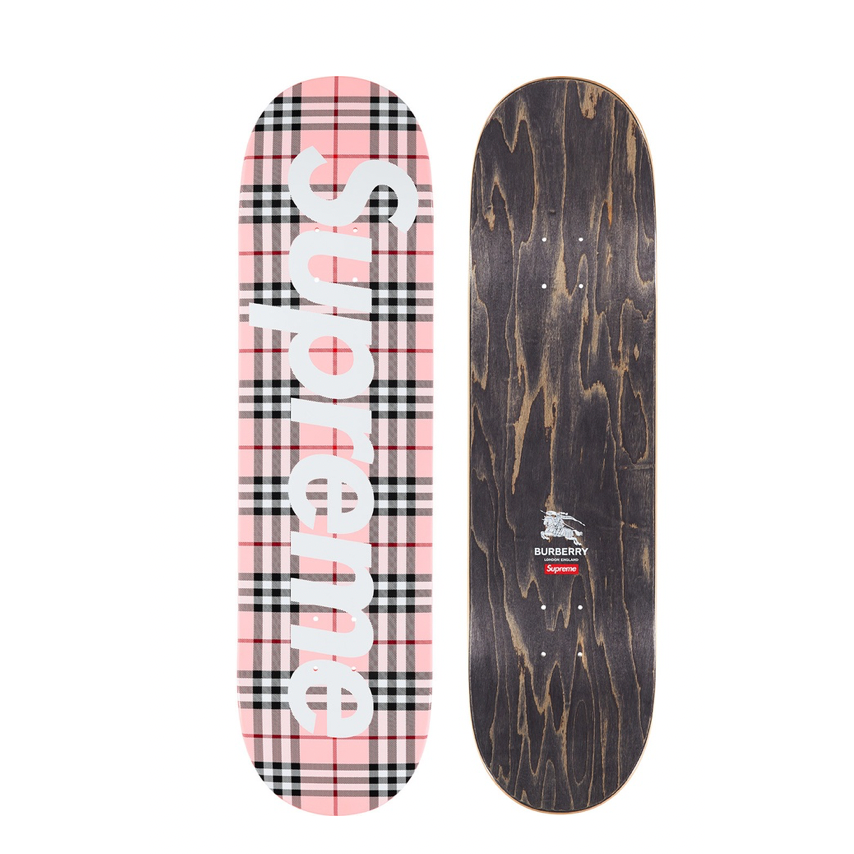 Supreme Burberry Skateboard Deck Pink | Supreme | KershKicks