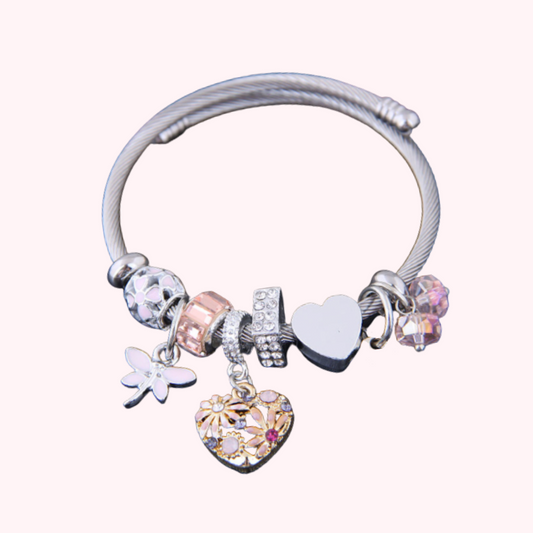Pink flower bracelet – Shades Of Simple