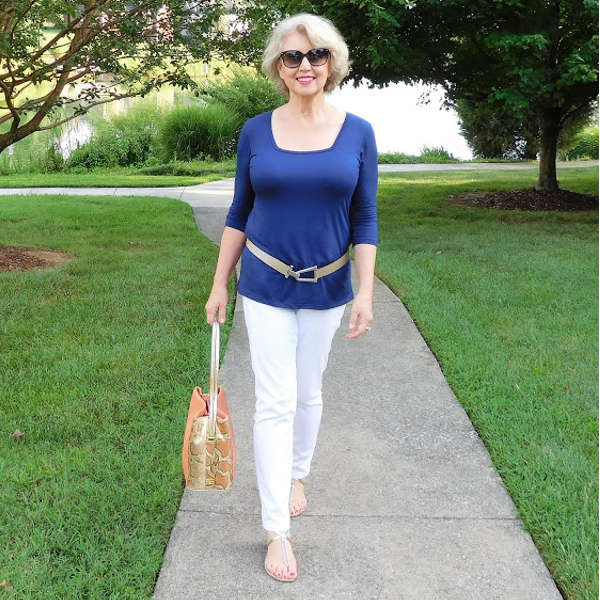 Navy and White - By Susan, From Fifty, Not Frumpy – Covered Perfectly