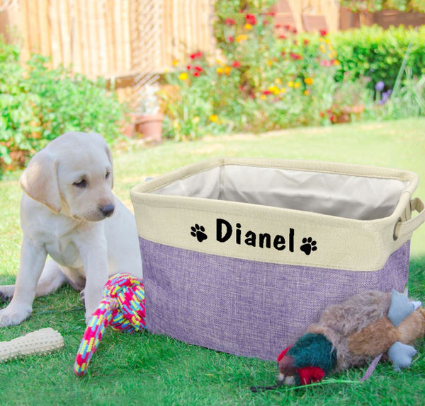 Dog Personalized Pet Toy Storage Box Basket For Clothes with