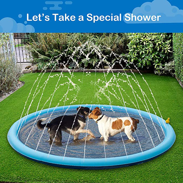 Non-Slip Splash Pad for Kids and Dog, Thicken Dog Splash Sprinkler Pad -  Fun Backyard Fountain Play Mat for Baby Girls Boys Children or Pet Dog –  K.C. Corner Shop