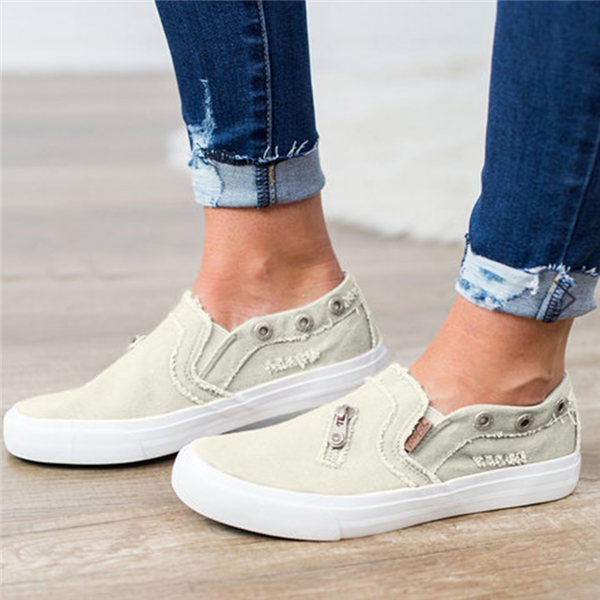 flat slip on sneakers