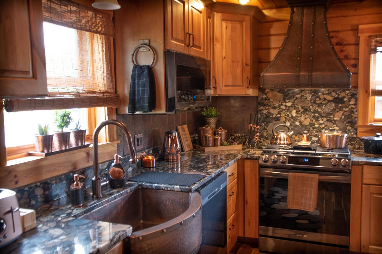 sinda copper-themed kitchen