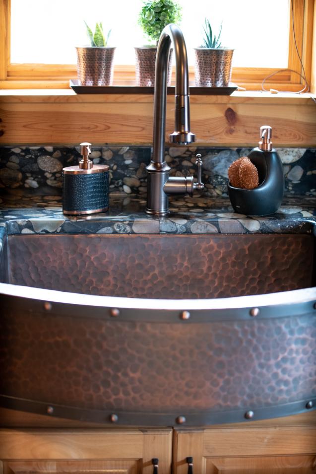 sinda copper kitchen sink