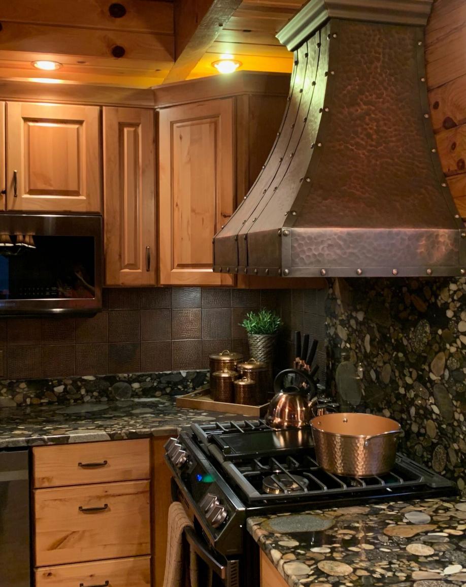sinda copper-themed kitchen