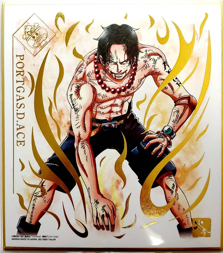 One Piece Shikishi Art Metallic Portgas D Ace Japan Deal World