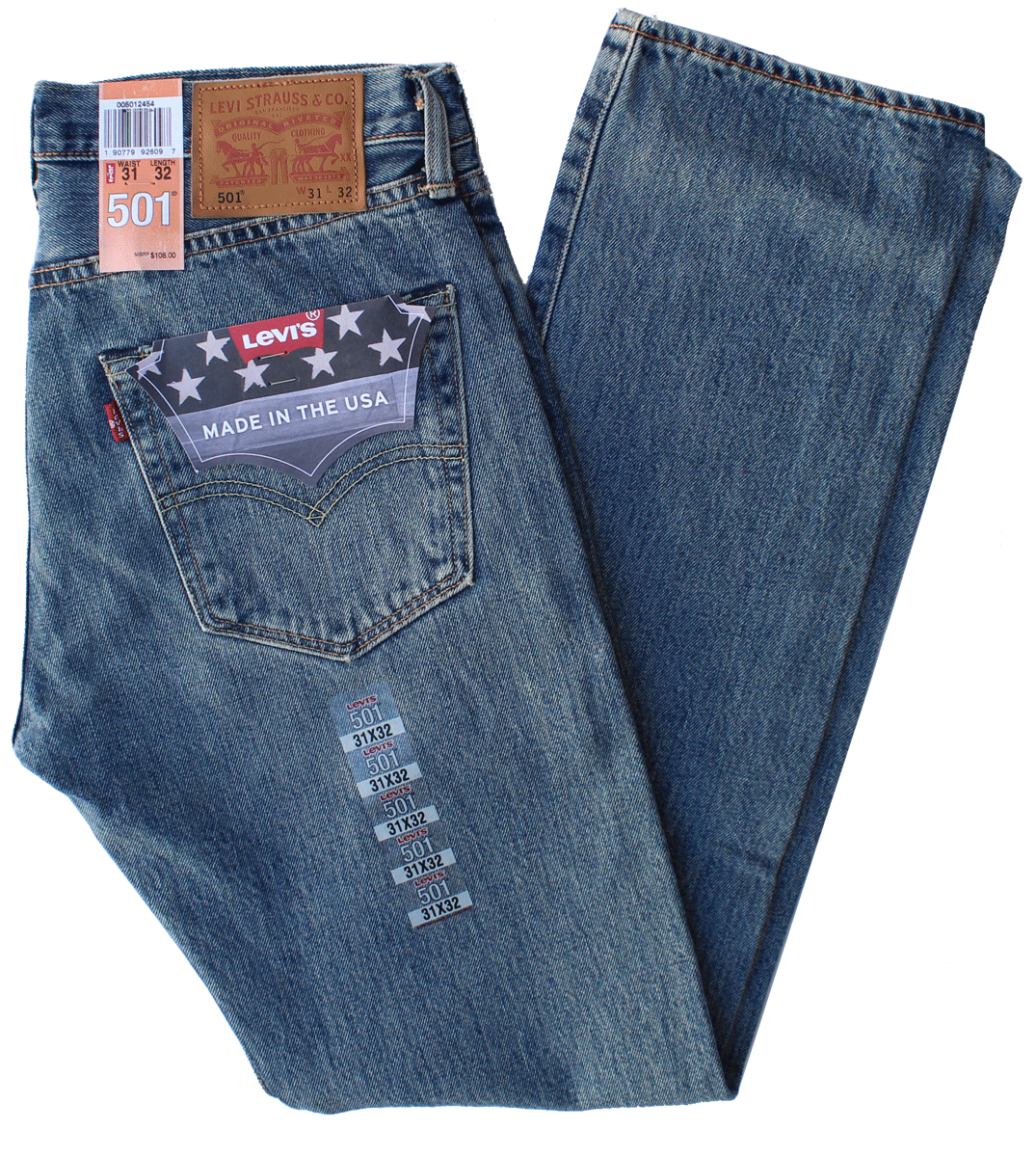 levi's men's made in the usa 501 original fit jean