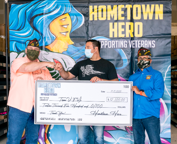 Hometown Hero Donating Money to Veterans