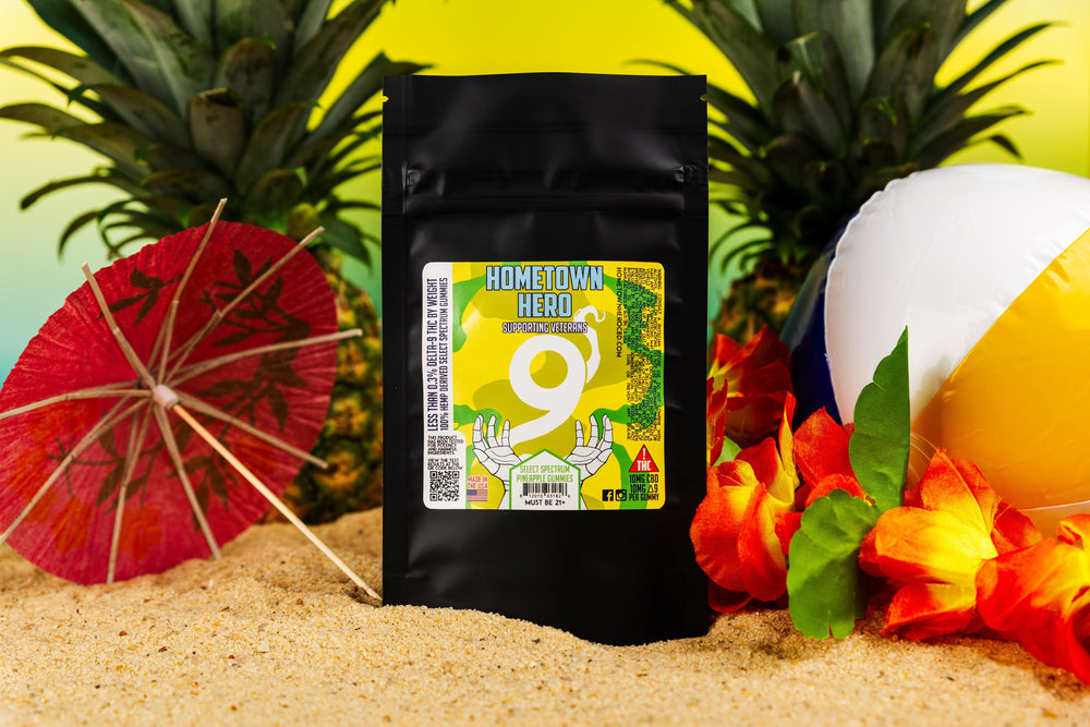 Select Spectrum Pineapple Gummies at the beach