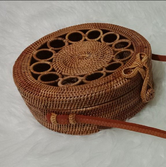 woven rattan bag