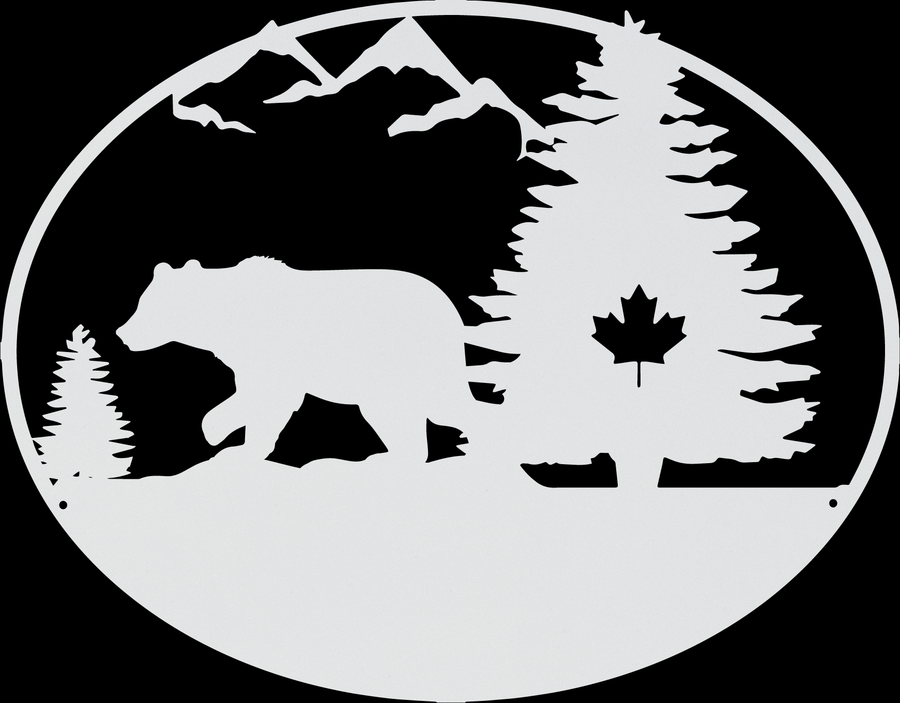 Bear Maple Leaf – metalsignscanada