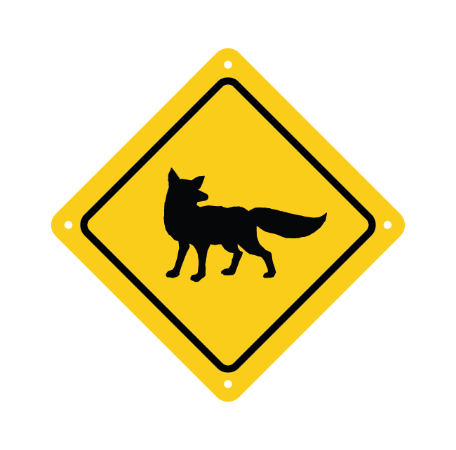 Fox Road Sign metalsignscanada