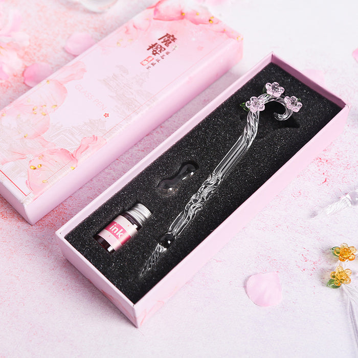 Kawaii Japanese Korean Magic Flower Glass Pen Crystal Dip Pen — Kawaii ...