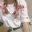 Kawaii  Japanese  Korean  Girly Heart Plaid Bow Hair ring