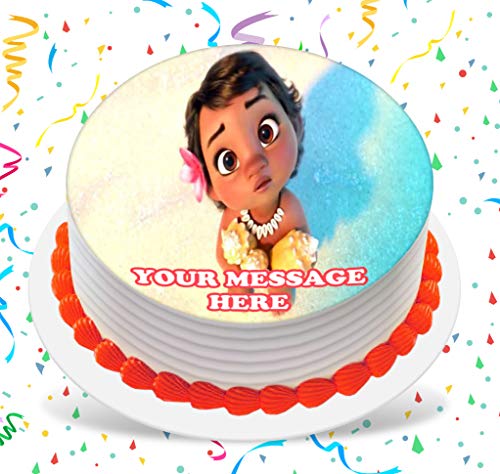 Baby Moana Cake Topper Edible Image Personalized Cupcakes Frosting Sug Ninelife Europe