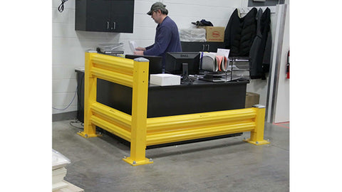 Heavy Duty Warehouse Double GuardRail