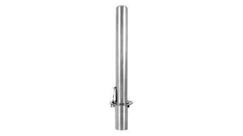 4" Removable Stainless Steel Bollard with Embedment Sleeve