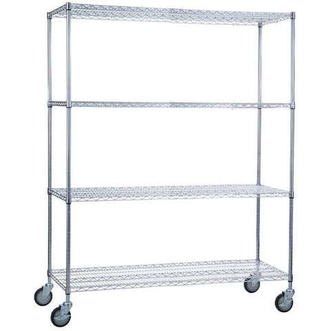 wire shelving with wheels