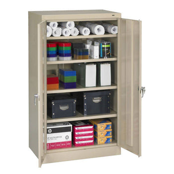 14 Gauge Clear View Storage Cabinet With 3 Shelves - 48 in. W X 24 in. D X  75 in. H