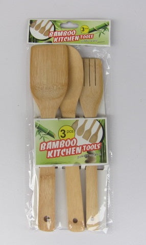 Bamboo Kitchen Utensil Set 3pc Dollar Outlet