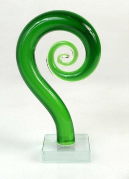 Glass Koru Green 24cm – Dollar Outlet