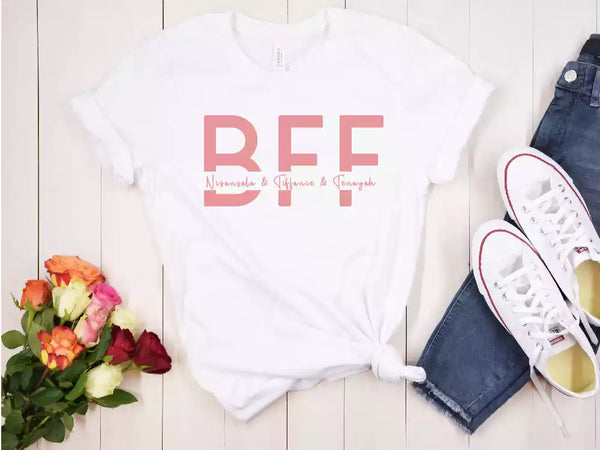 Personalized BFF T Shirts With Name