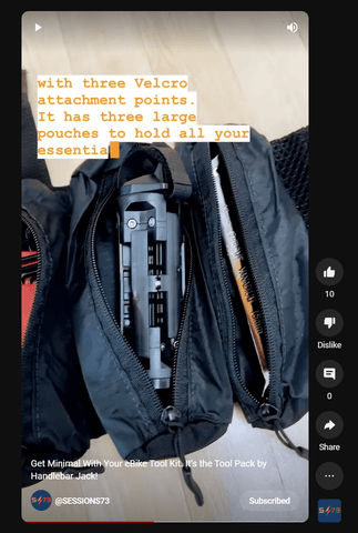 Handlebar Jack Tool Pack bicycle saddle bag