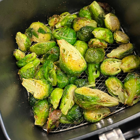 Maple Syrup Brussel Sprouts Recipe: Step 5 Shake Half Way