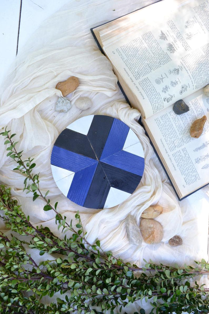 NC Made Holiday Gift Guide : 7" Geometric Wood Round by Elle Woods Co