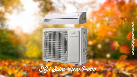 EG4 Solar Heat Pump for heating and cooling your off-grid cabin or cottage