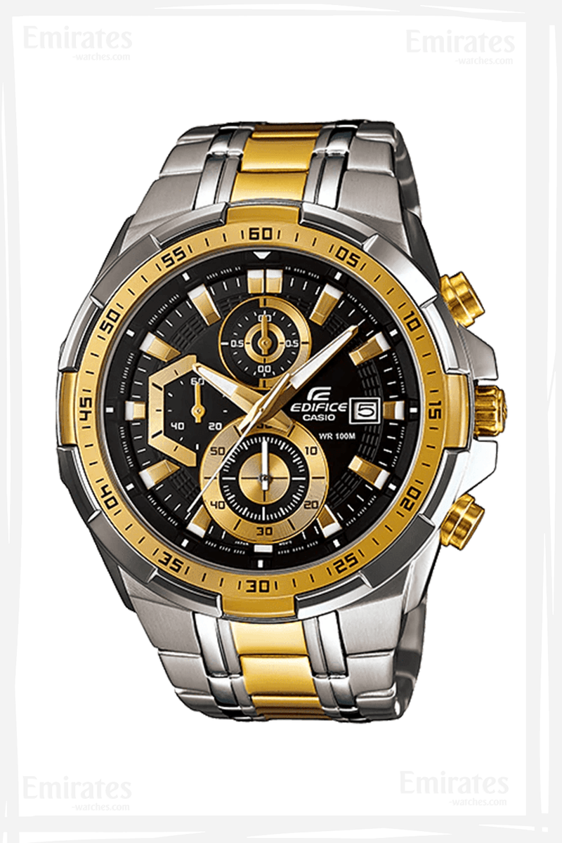 casio edifice silver and gold