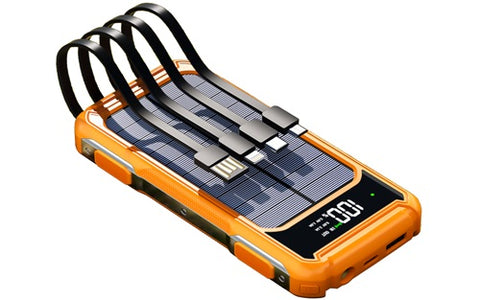 Batterie externe solaire RoG® Crossfire 20000 mAh - 3 câbles de sortie pour smartphone