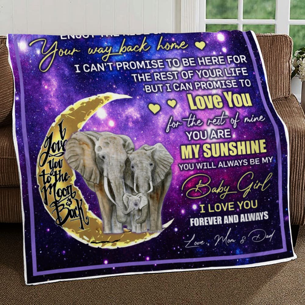 Mom Dad To My Daughter Elephant I Love You To The Moon And Back Love Yes We Prints