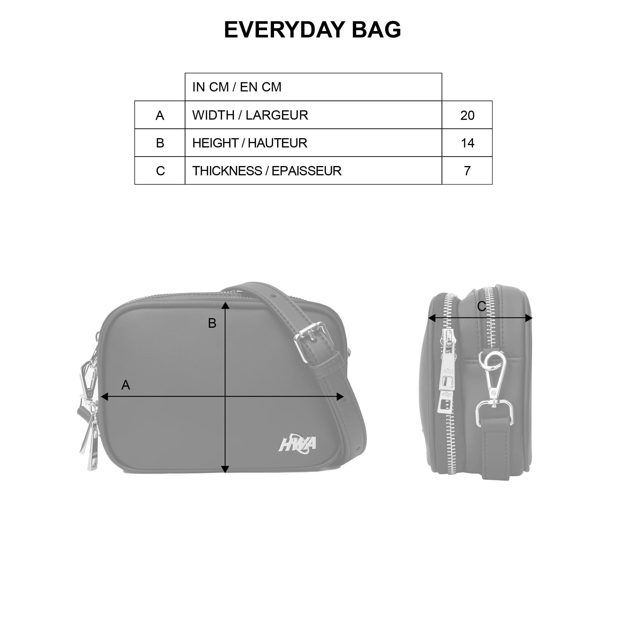 Size guide Sac Everyday