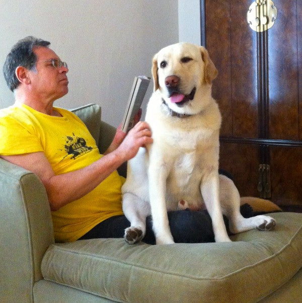 His Bertness and Atchison enjoy a lazy Saturday afternoon.