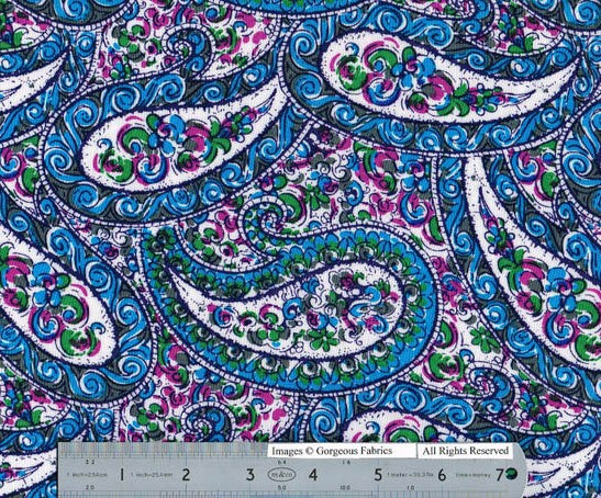 This pretty rayon is available at Gorgeous Fabrics.