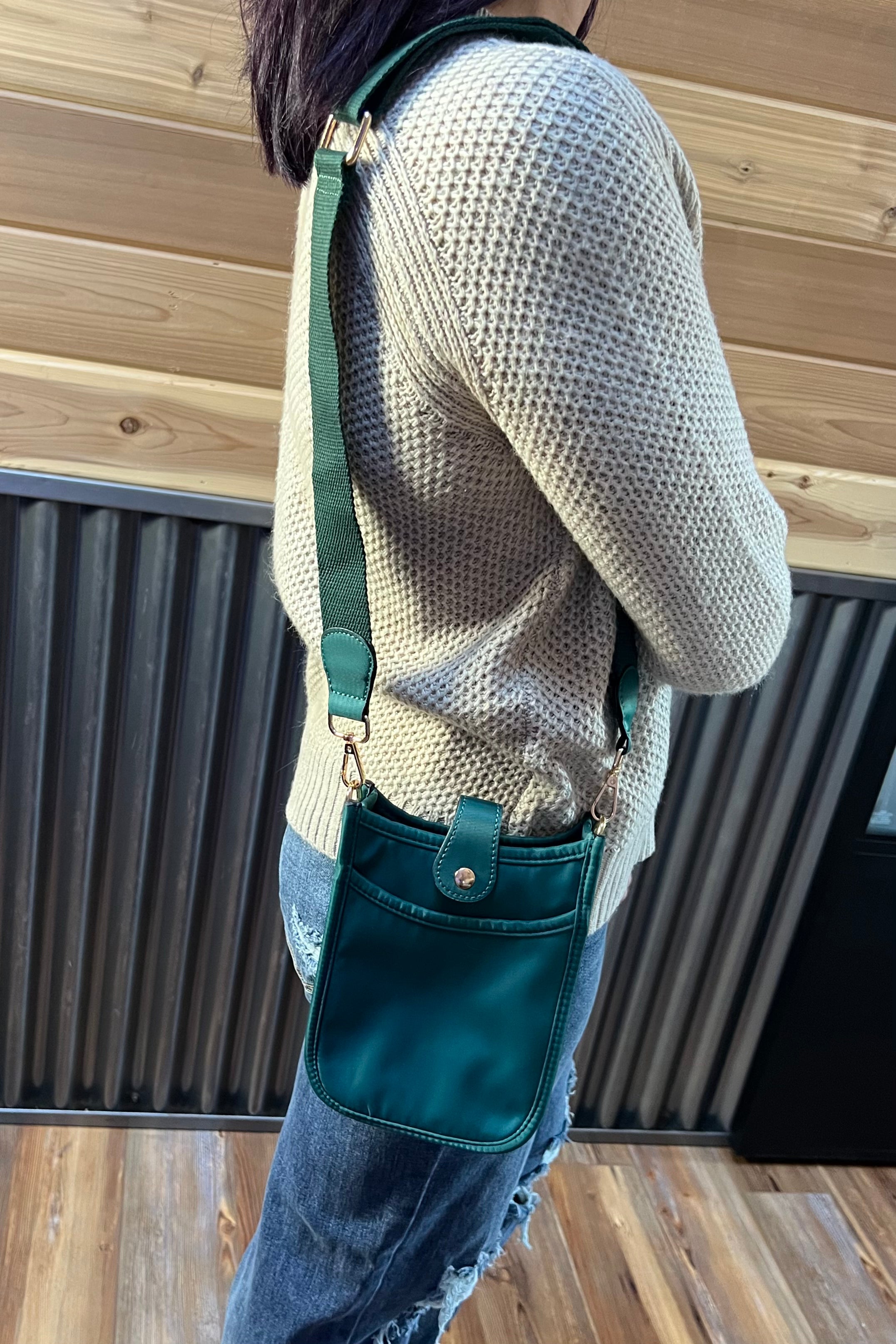 Pull A Fast One Nylon Crossbody Bag in Teal