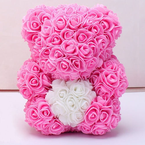 flower teddy bear with free gift box