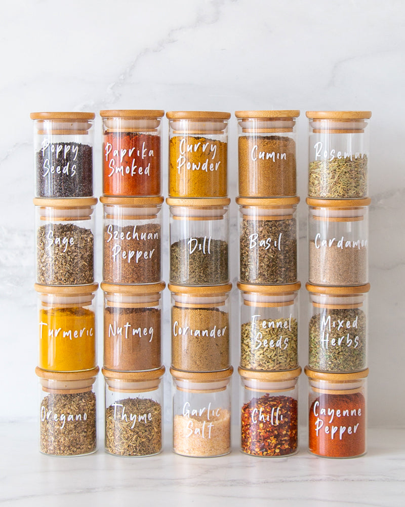 Spice Jar Labels Herb & Spice Vinyl Labels Labels for 75ml 