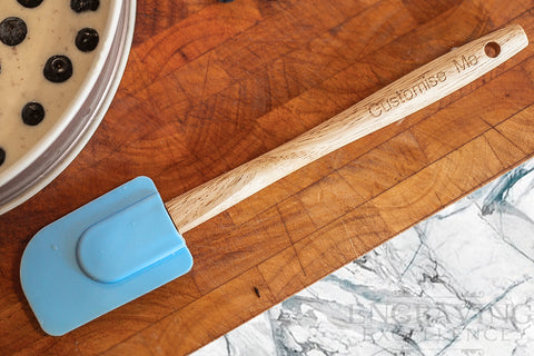 Blue Engraved Spatula - Wooden Gifts