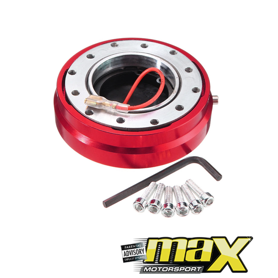 Momo Steering Wheel Hub Quick Release Kit Red Max Motorsport